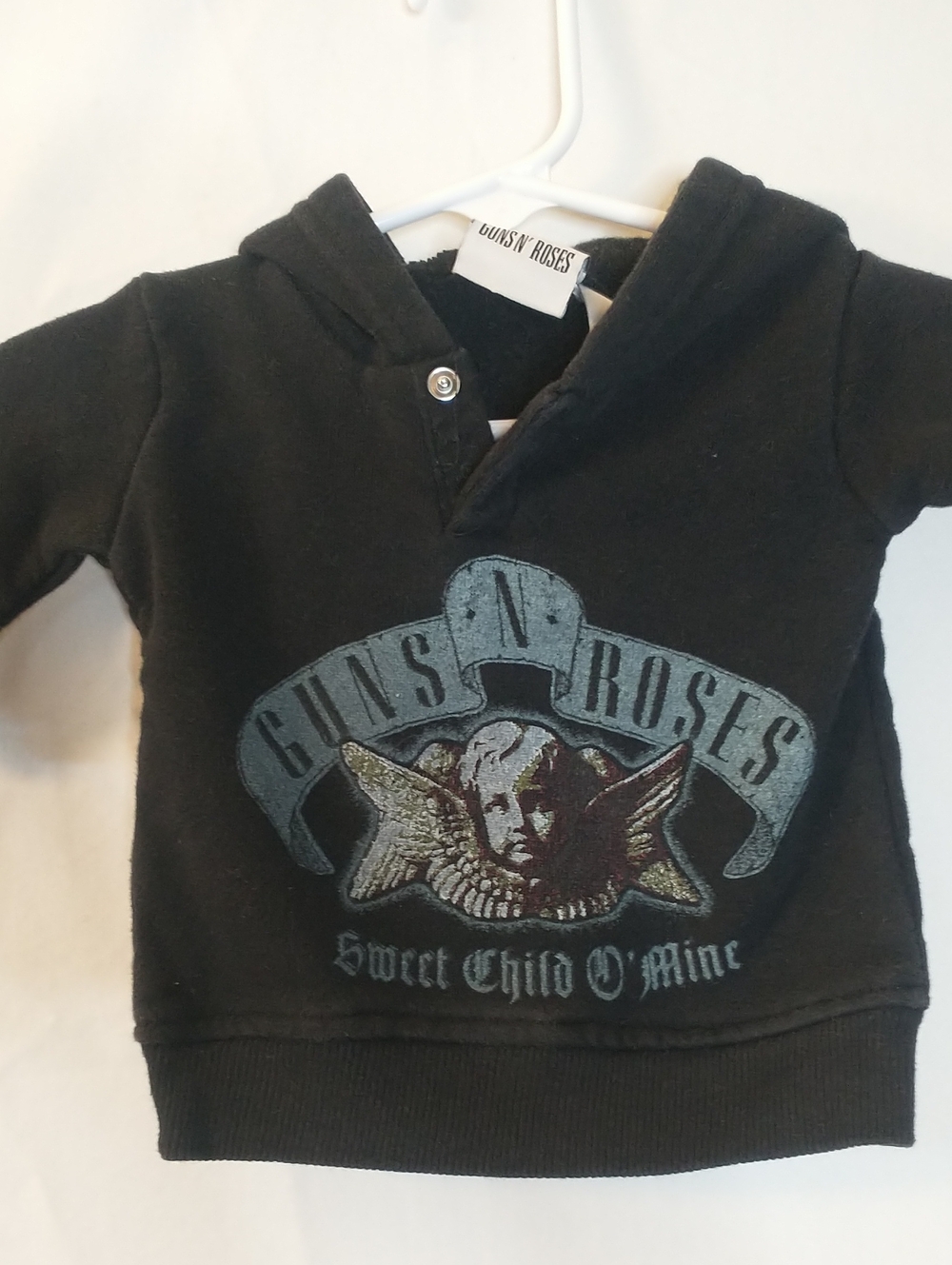 Guns N Roses New Born Black Graphic Hoodie - Kids